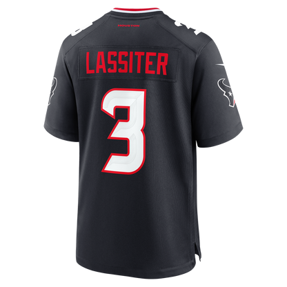 Men's Houston Texans Kamari Lassiter Nike Navy Team Game Jersey