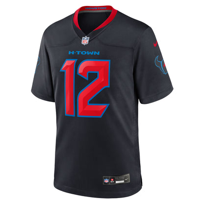 Men's Houston Texans Nico Collins Nike Navy 2nd Alternate Game Jersey