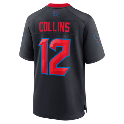 Men's Houston Texans Nico Collins Nike Navy 2nd Alternate Game Jersey
