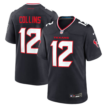 Men's Houston Texans Nico Collins Nike Navy Game Jersey