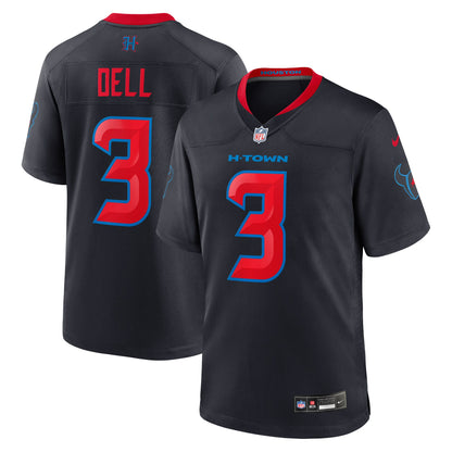 Men's Houston Texans Tank Dell Nike Navy 2nd Alternate Game Jersey
