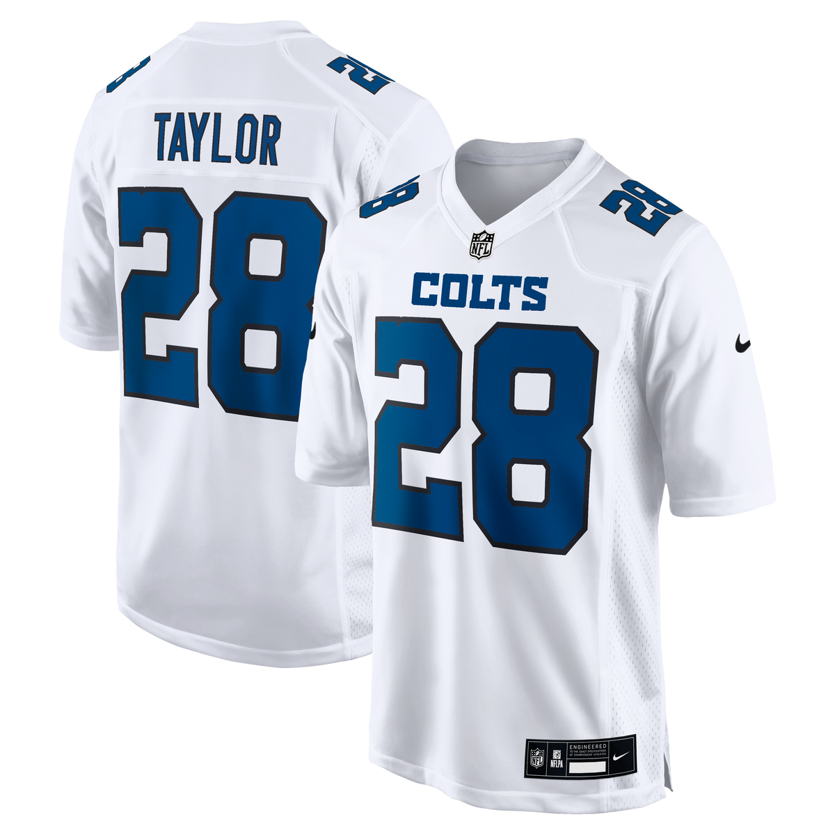 Men's Indianapolis Colts Jonathan Taylor Nike Tundra White Fashion Game Jersey