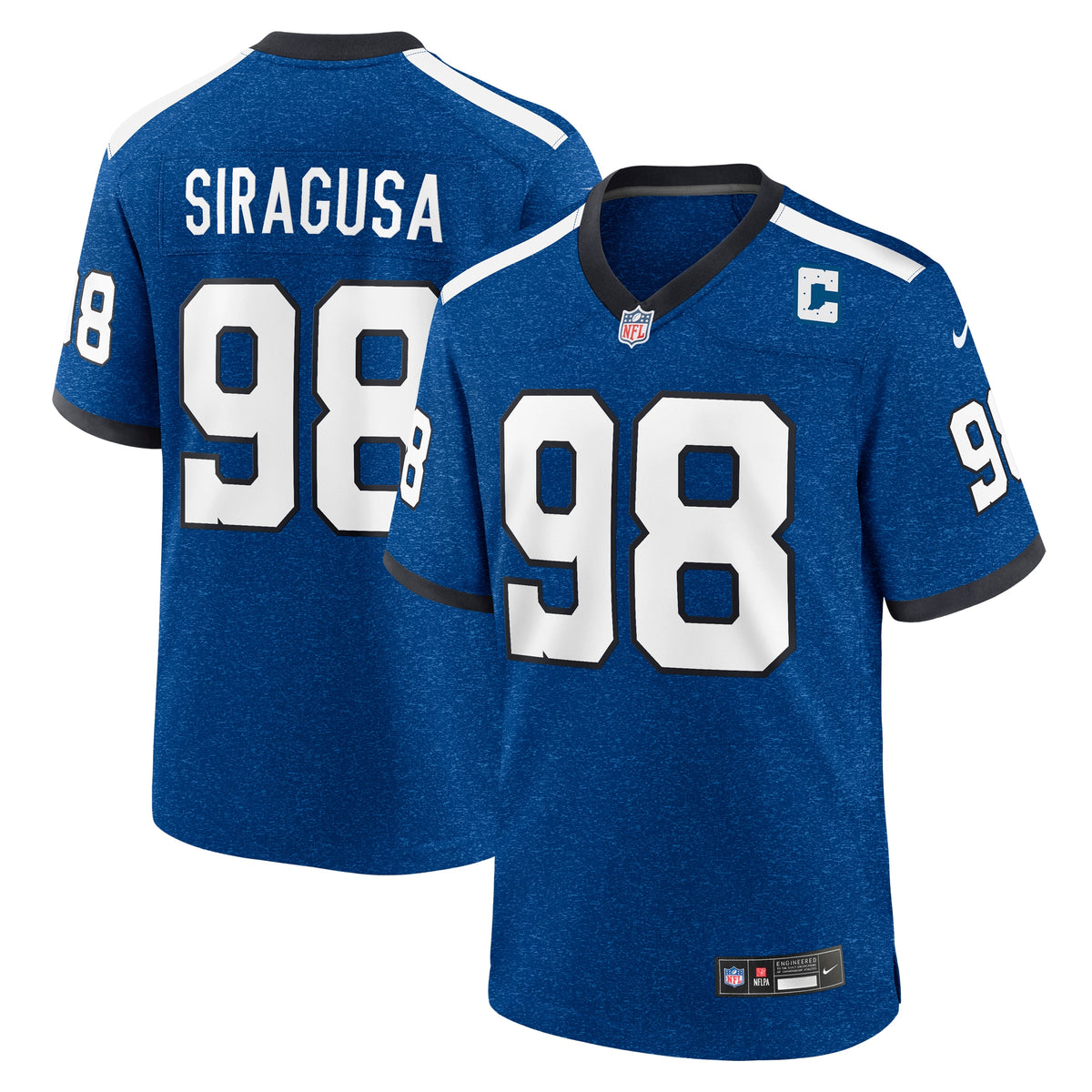 Men's Indianapolis Colts Tony Siragusa Nike Blue Retired Player Alternate Game Jersey