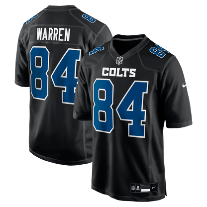 Men's Indianapolis Colts Tyler Warren Nike Carbon Black Fashion Game Jersey