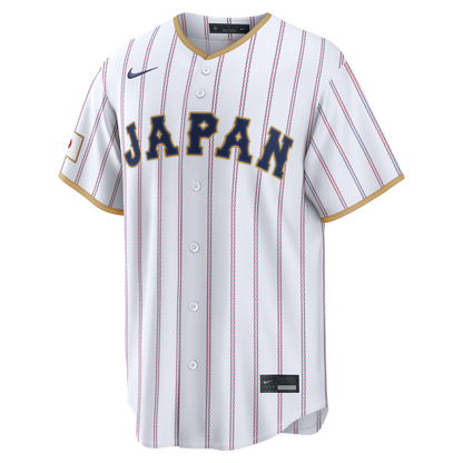 Men's Japan Baseball Yoshinobu Yamamoto Nike White 2026 World Baseball Classic Home Stadium Jersey