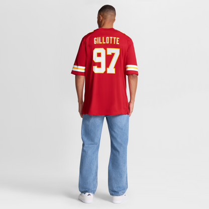 Men's Kansas City Chiefs Ashton Gillotte Nike Red Team Game Jersey