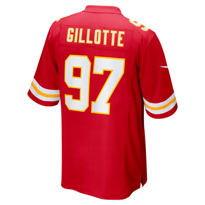 Men's Kansas City Chiefs Ashton Gillotte Nike Red Team Game Jersey