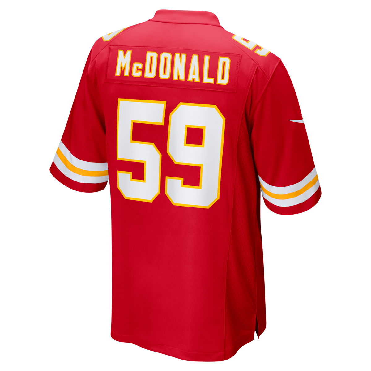 Men's Kansas City Chiefs Cooper McDonald Nike Red Team Game Jersey