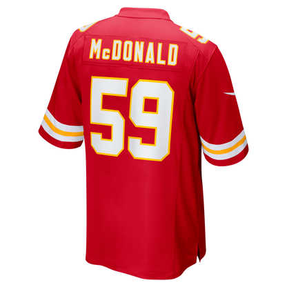 Men's Kansas City Chiefs Cooper McDonald Nike Red Team Game Jersey