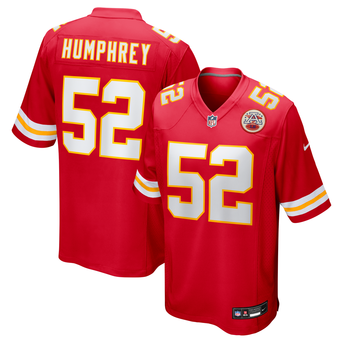 Men's Kansas City Chiefs Creed Humphrey Nike Red Game Jersey
