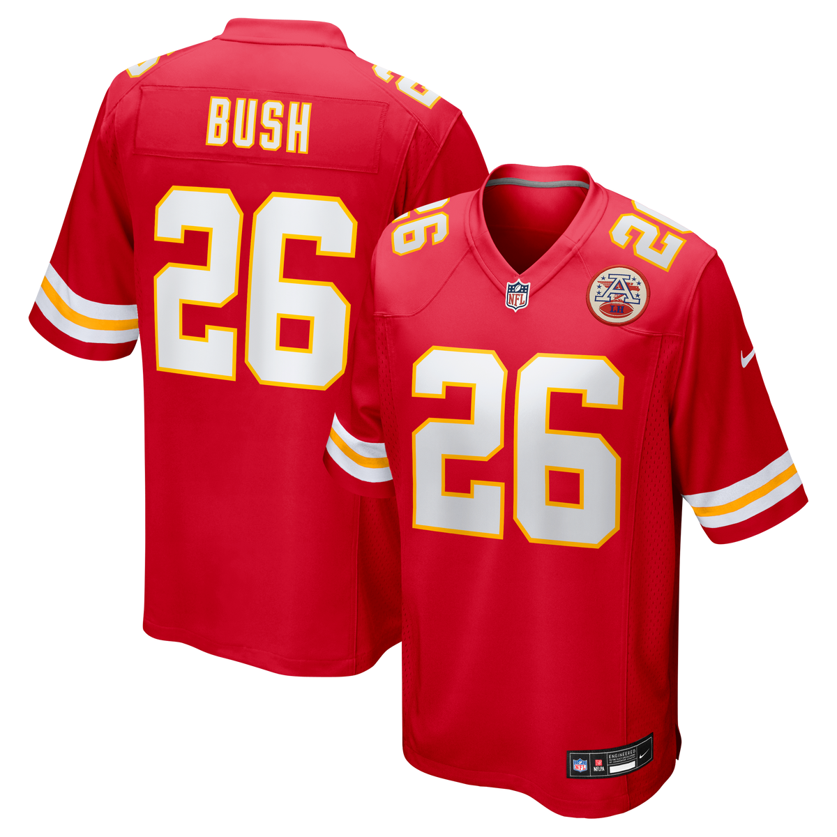 Men's Kansas City Chiefs Deon Bush Nike Red Game Player Jersey
