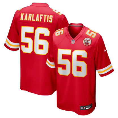 Men's Kansas City Chiefs George Karlaftis Nike Red Player Game Jersey