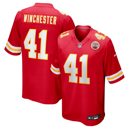 Men's Kansas City Chiefs James Winchester Nike Red Game Jersey