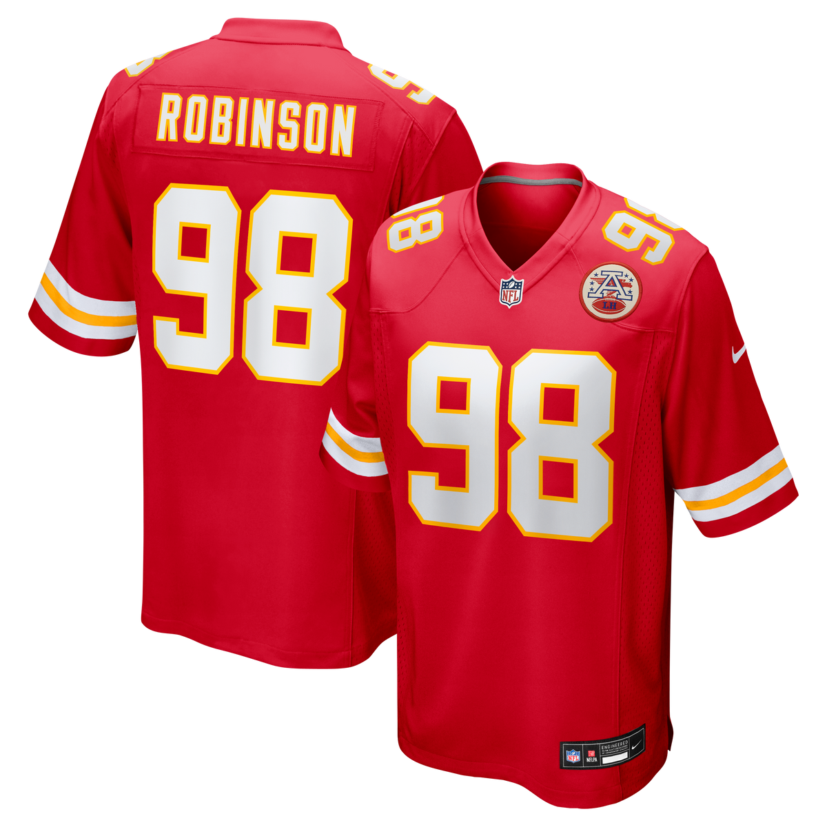 Men's Kansas City Chiefs Janarius Robinson Nike Red Team Game Jersey
