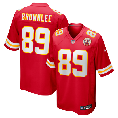 Men's Kansas City Chiefs Jason Brownlee Nike Red Team Game Jersey