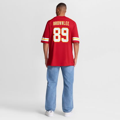 Men's Kansas City Chiefs Jason Brownlee Nike Red Team Game Jersey