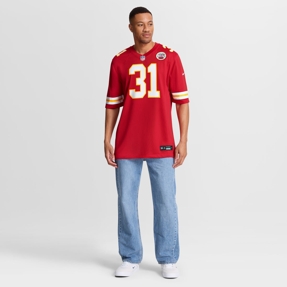 Men's Kansas City Chiefs Jeffrey Bassa Nike Red Team Game Jersey