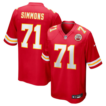 Men's Kansas City Chiefs Josh Simmons Nike Red Game Jersey