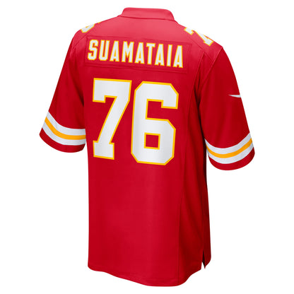 Men's Kansas City Chiefs Kingsley Suamataia Nike Red Game Jersey