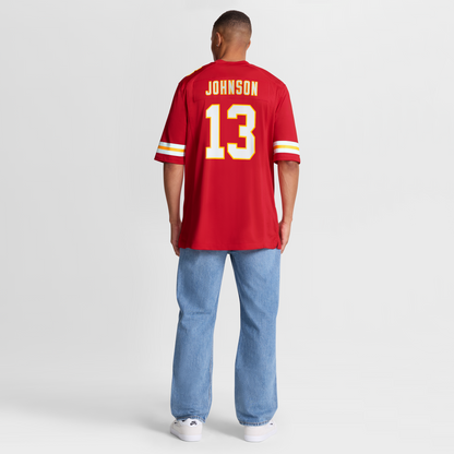 Men's Kansas City Chiefs Nazeeh Johnson Nike Red Game Player Jersey