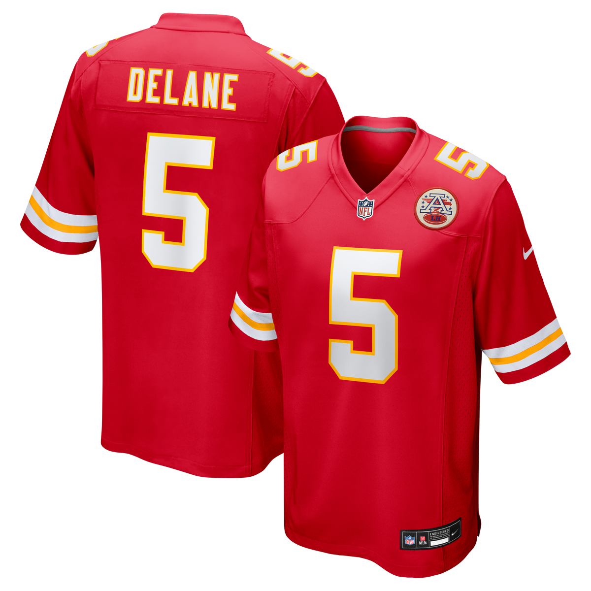 Men's Kansas City Chiefs Nike Red 2026 NFL Draft First Round Pick No. 6 Team Game Jersey