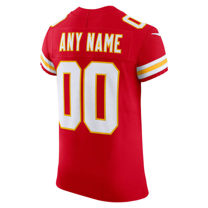 Men's Kansas City Chiefs Nike Red Vapor F.U.S.E. Elite Custom Jersey