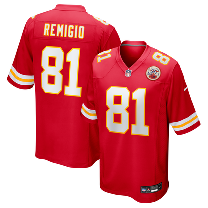 Men's Kansas City Chiefs Nikko Remigio Nike Red Team Game Jersey
