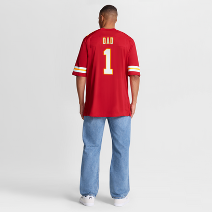 Men's Kansas City Chiefs Number 1 Dad Nike Red Game Jersey