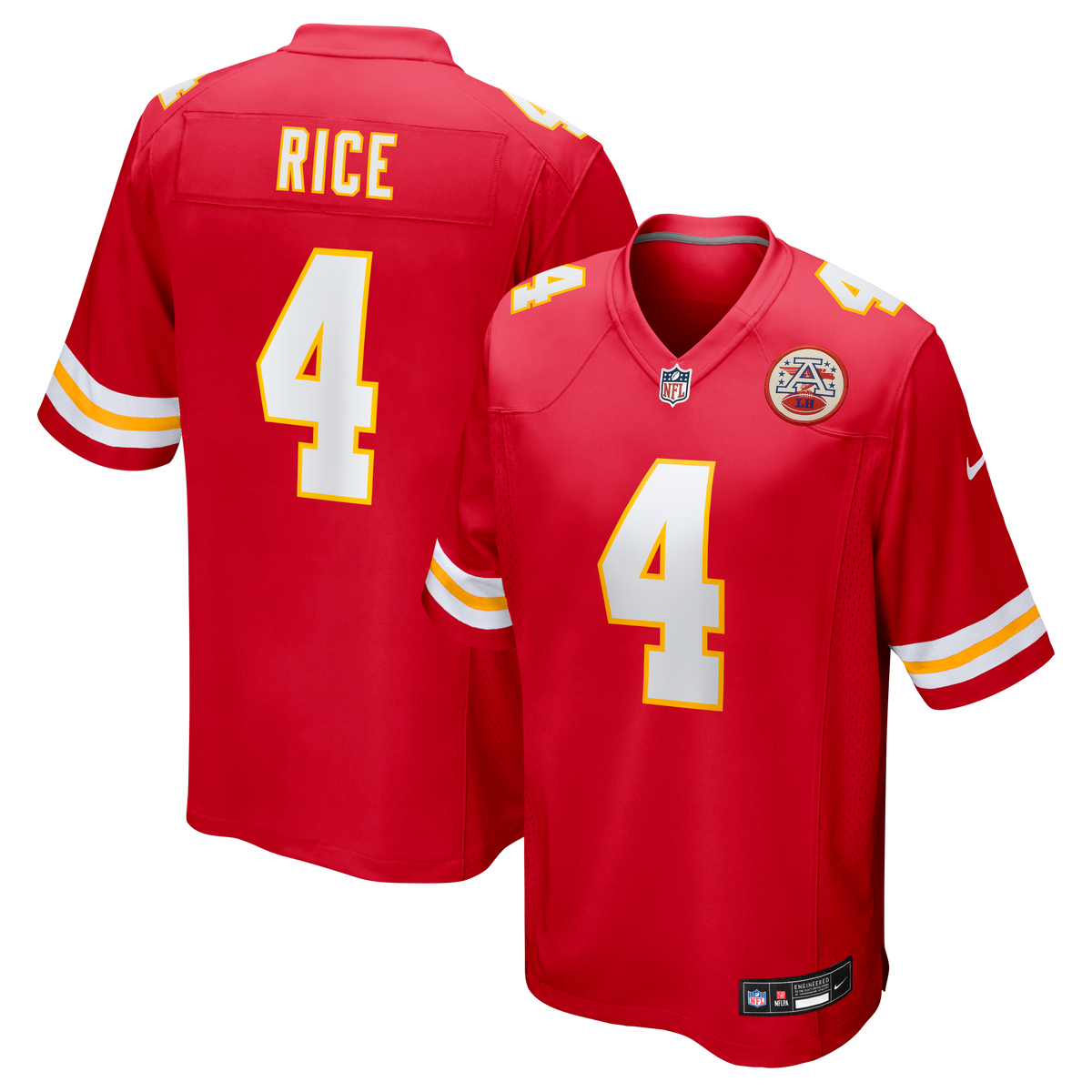 Men's Kansas City Chiefs Rashee Rice Nike Red Game Jersey