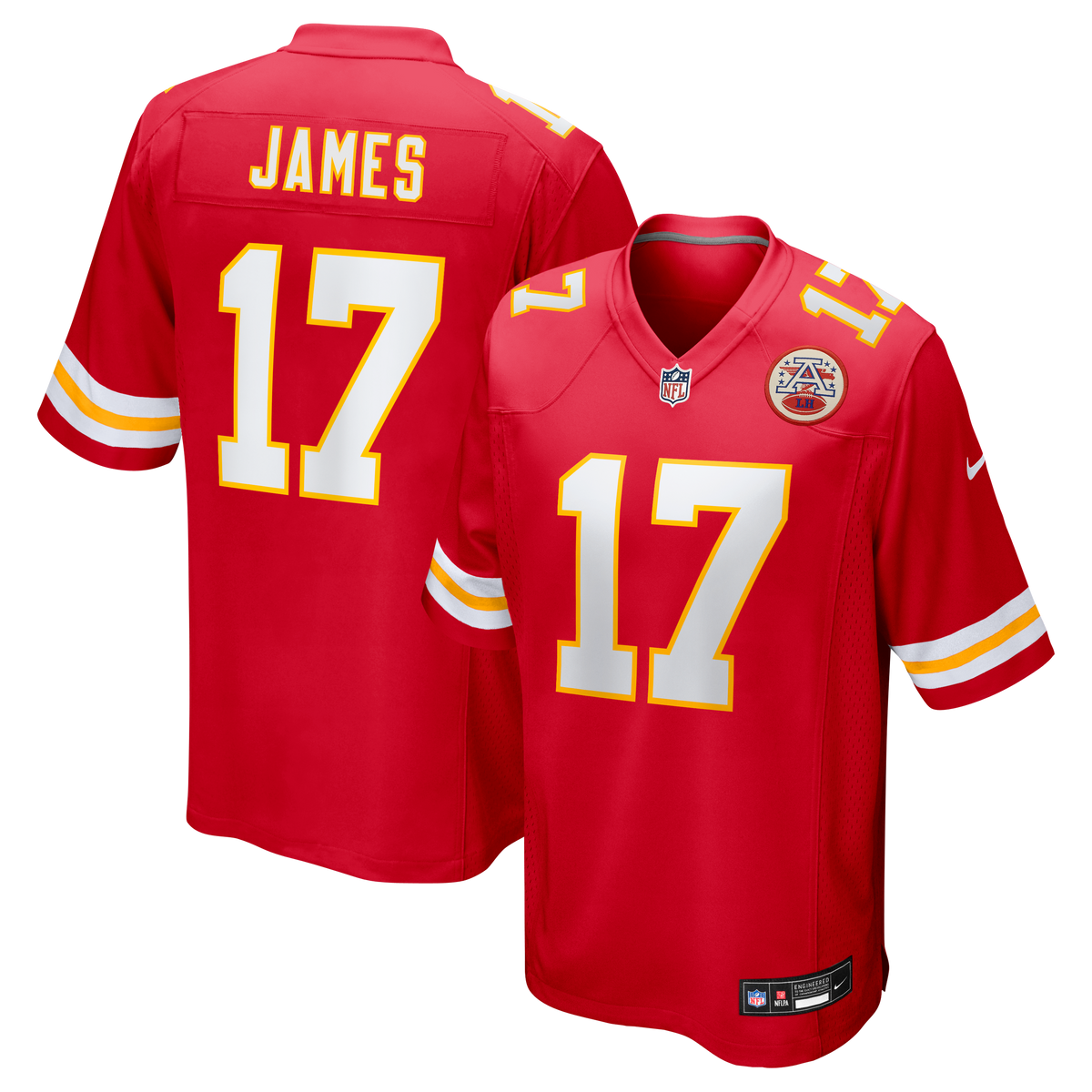 Men's Kansas City Chiefs Richie James Nike Red Game Jersey