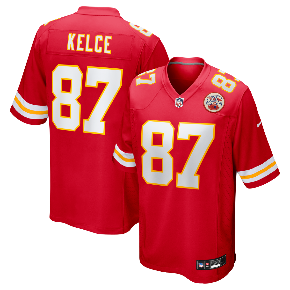 Men's Kansas City Chiefs Travis Kelce Nike Red Game Jersey