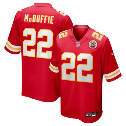 Men's Kansas City Chiefs Trent McDuffie Nike Red Game Jersey