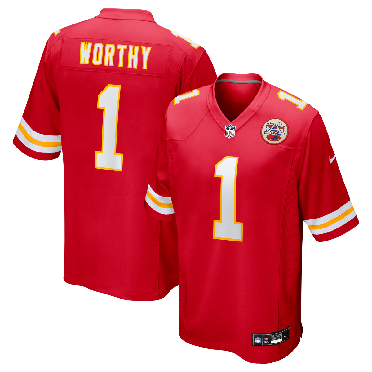Men's Kansas City Chiefs Xavier Worthy Nike Red Player Game Jersey
