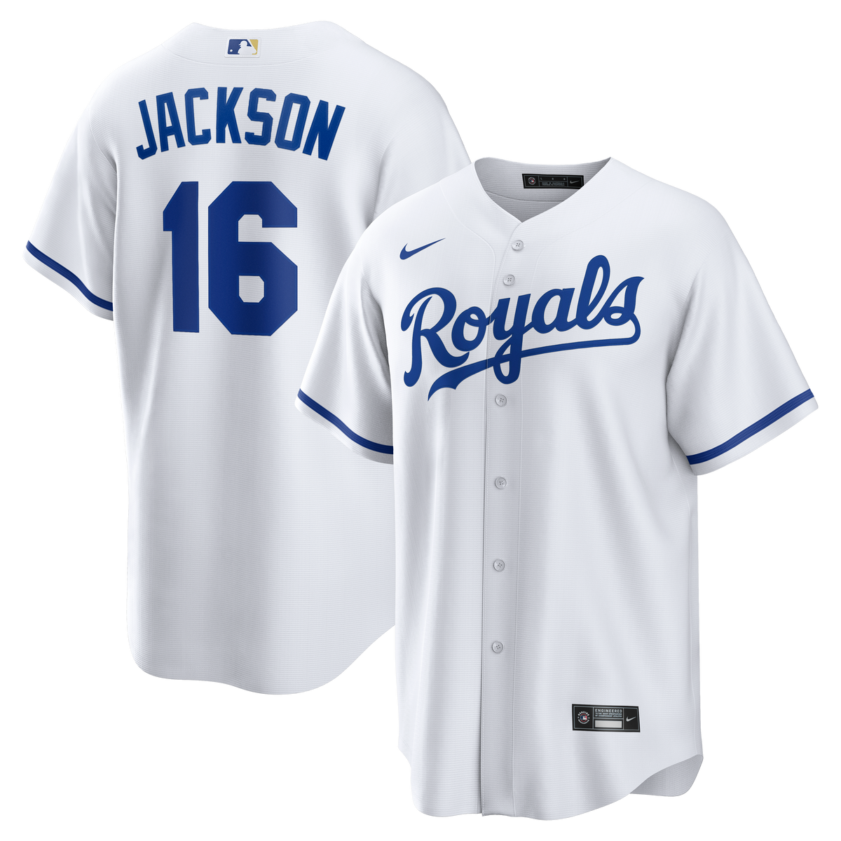 Men's Kansas City Royals Bo Jackson Nike White Home Retired Player Replica Jersey