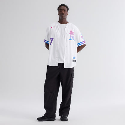 Men's Kansas City Royals Bobby Witt Jr. Nike White 2026 City Connect Stadium Jersey