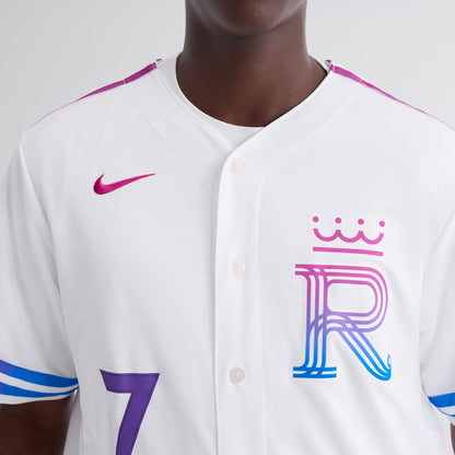 Men's Kansas City Royals Bobby Witt Jr. Nike White 2026 City Connect Stadium Jersey