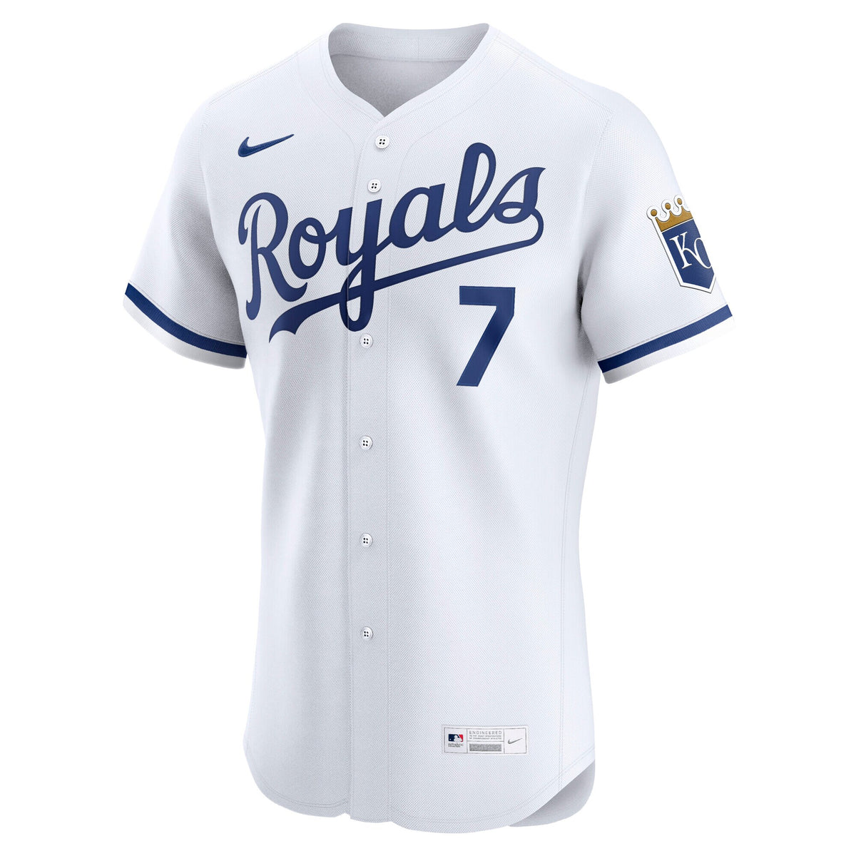Men's Kansas City Royals Bobby Witt Jr. Nike White Home Elite Player Jersey