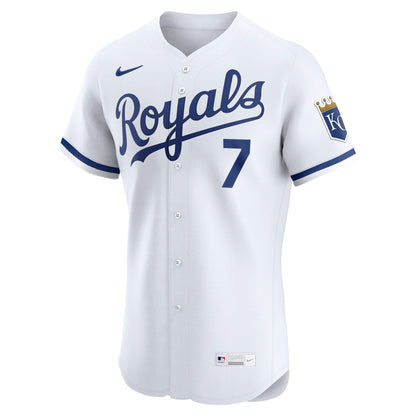 Men's Kansas City Royals Bobby Witt Jr. Nike White Home Elite Player Jersey