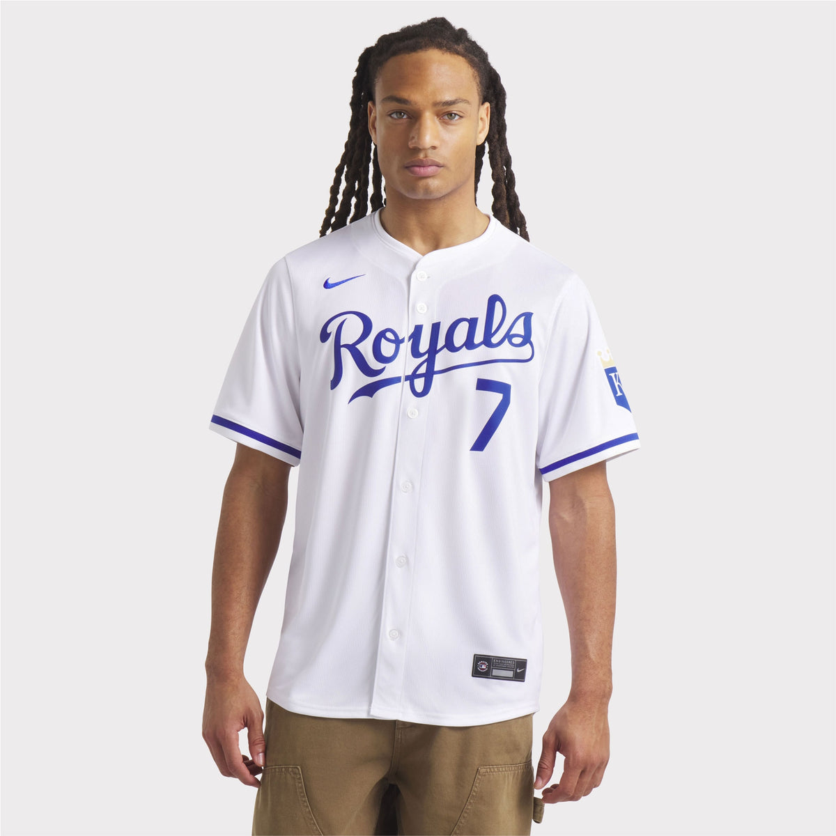 Men's Kansas City Royals Bobby Witt Jr. Nike White Home Limited Player Jersey