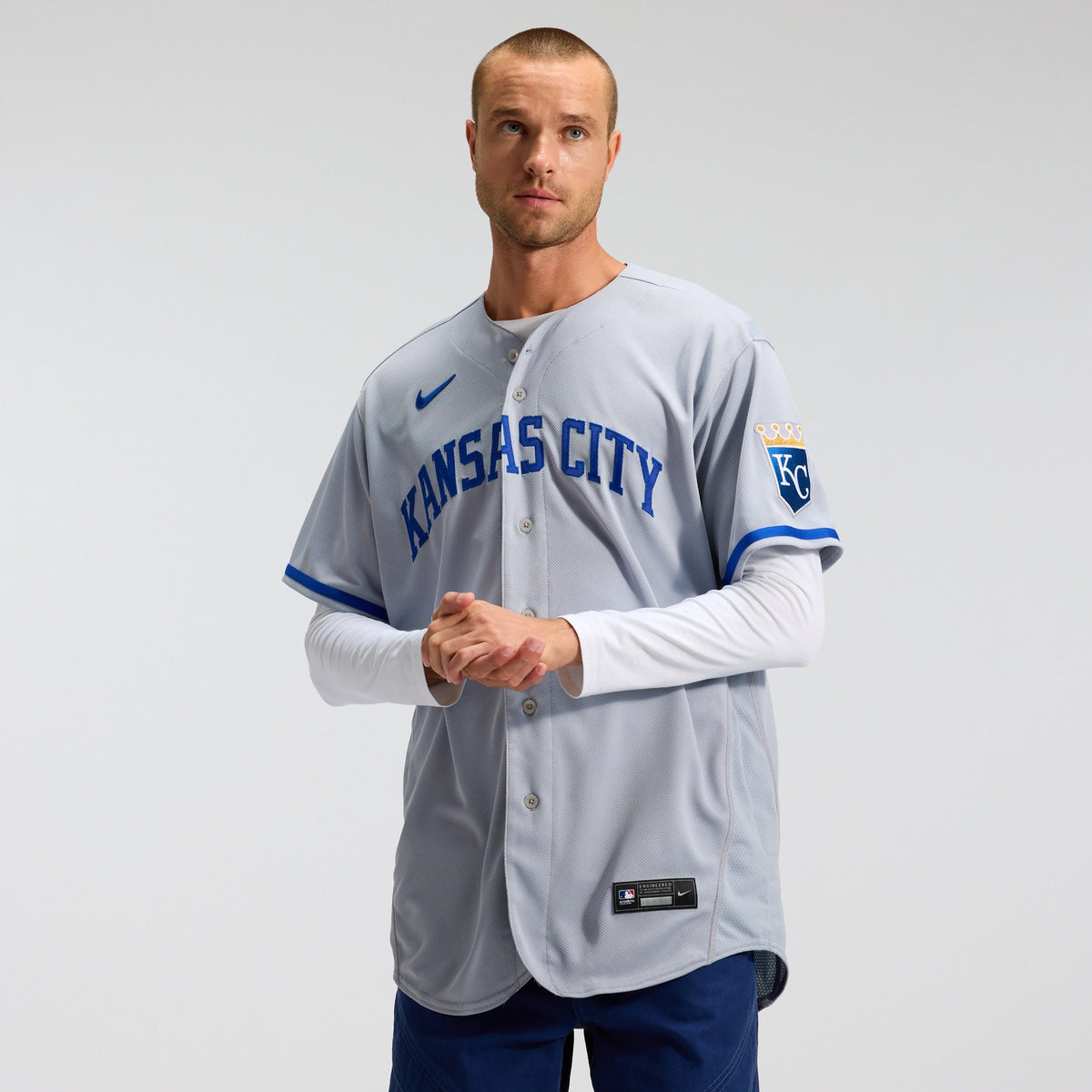 Men's Kansas City Royals Nike Gray 2022 Road Authentic Jersey