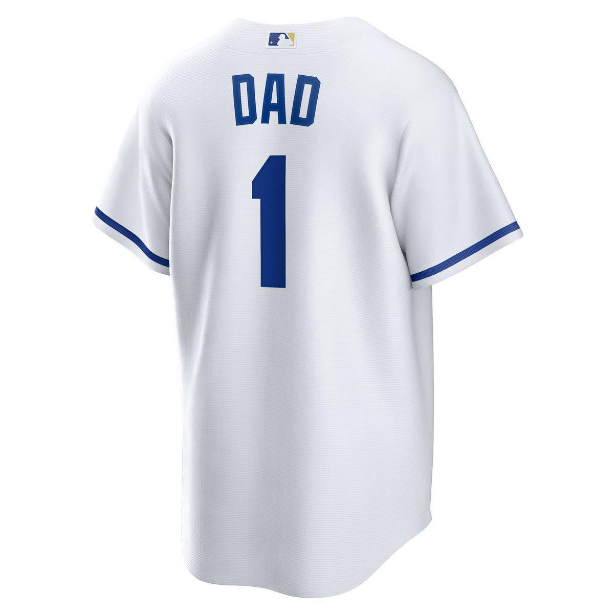 Men's Kansas City Royals Nike White #1 Dad Home Replica Jersey