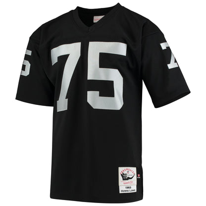 Men's Las Vegas Raiders 1983 Howie Long Mitchell & Ness Black Authentic Throwback Retired Player Jersey