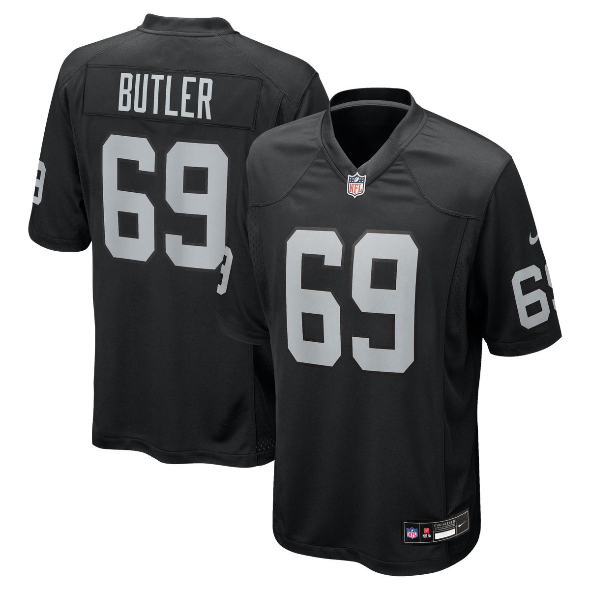 Men's Las Vegas Raiders Adam Butler Nike Black Team Game Jersey