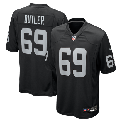 Men's Las Vegas Raiders Adam Butler Nike Black Team Game Jersey