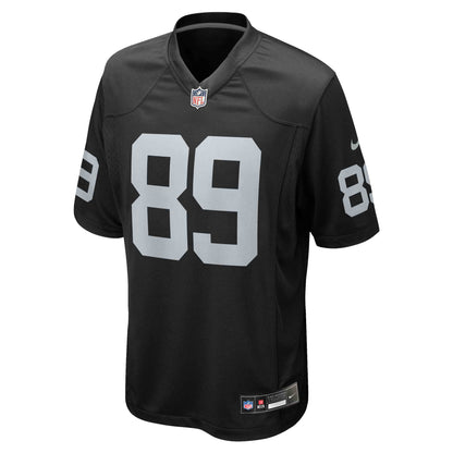 Men's Las Vegas Raiders Brock Bowers Nike Black Player Game Jersey
