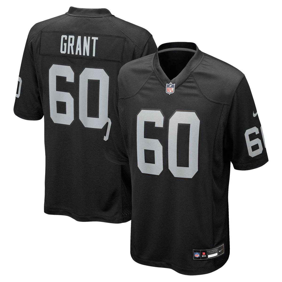 Men's Las Vegas Raiders Charles Grant Nike Black Team Game Jersey