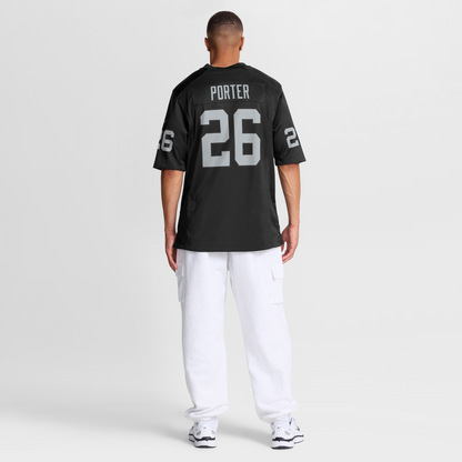 Men's Las Vegas Raiders Darien Porter Nike Black Team Game Jersey