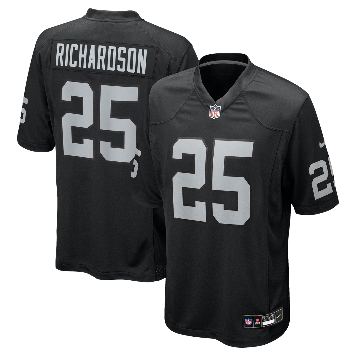 Men's Las Vegas Raiders Decamerion Richardson Nike Black Team Game Jersey