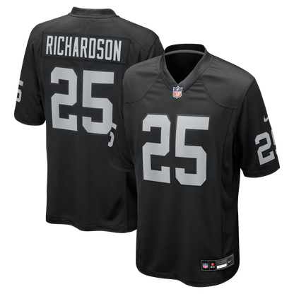 Men's Las Vegas Raiders Decamerion Richardson Nike Black Team Game Jersey