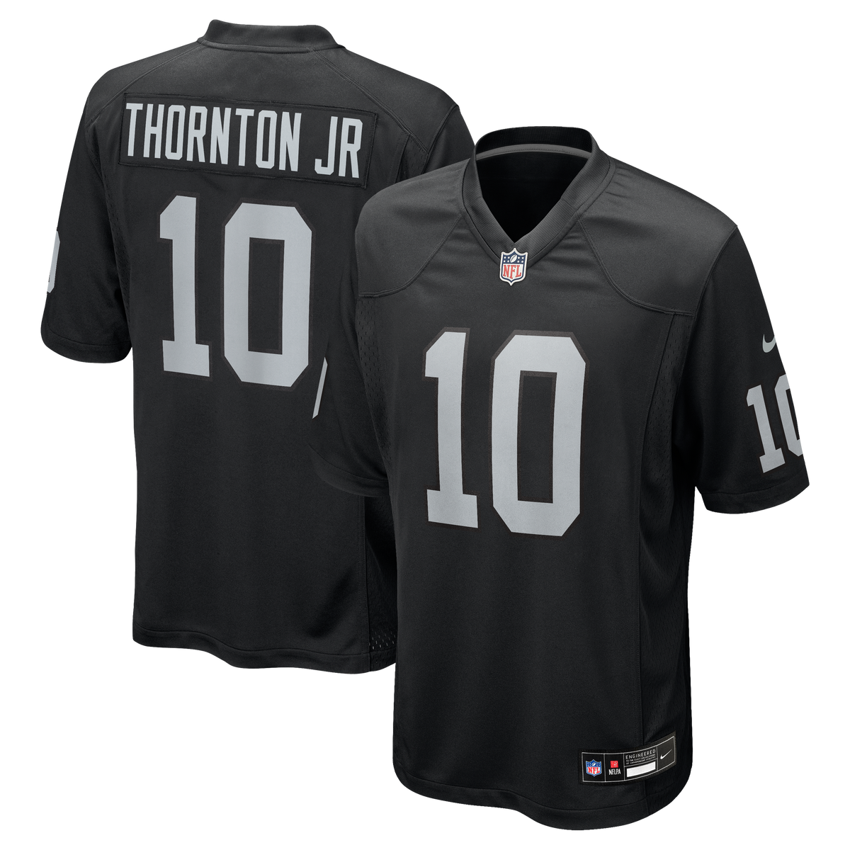 Men's Las Vegas Raiders Dont&'e Thornton Jr. Nike Black Team Game Jersey